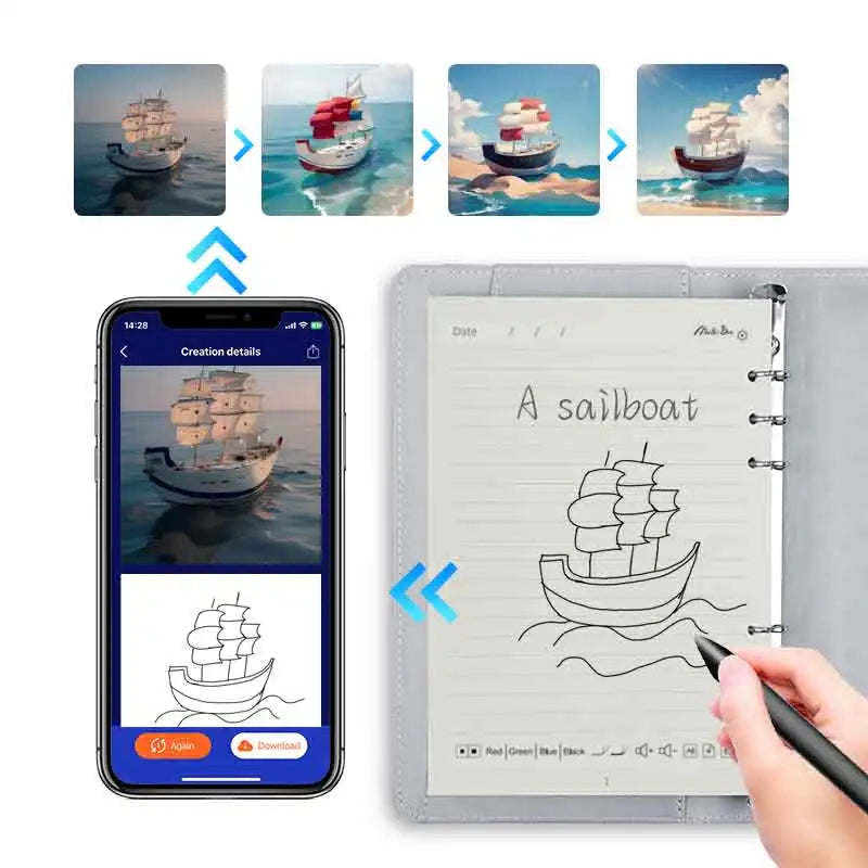 Smart Notebooks Meeting Sketch Book Ai Office Language Translation Smart Notebook Sync Pen Set With Ai Software