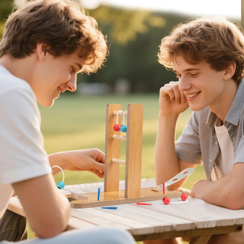 Wooden Mini Ladder Golf Set for Adults and Children Interactive Puzzle Game for Parent-Child Age Range 5 to 7 Years