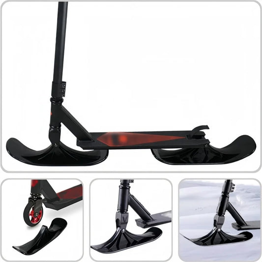 2pcs Outdoor Fold Skateboard Attachment Sand Scooter Conversion Kit for Ski Snow Scooter Sled Targeted for Active Outdoor Sports