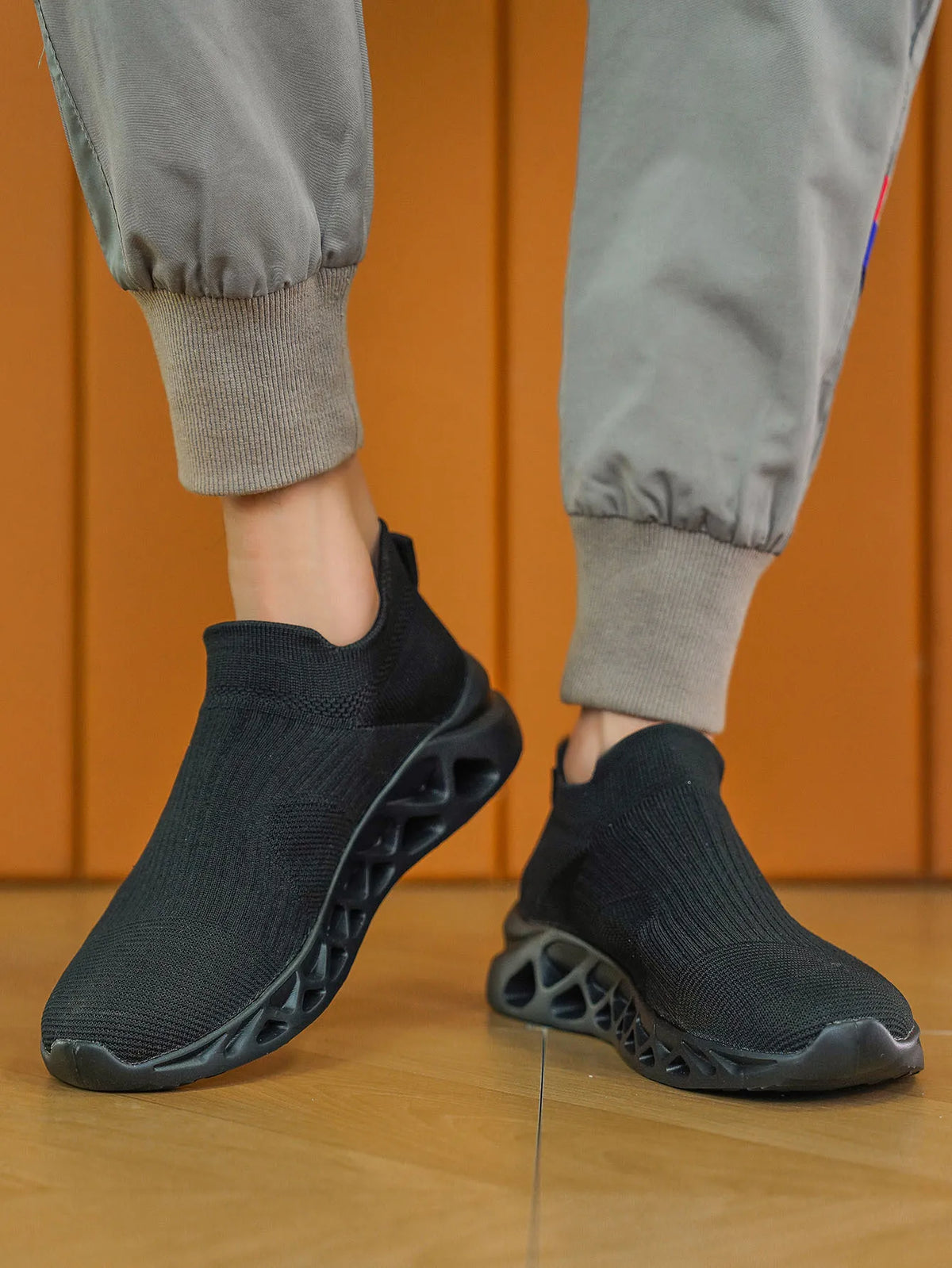 Unisex White Flywoven Sock Sneakers Size 36-48 Couple Casual Shoes for Men Fashion Trend Breathable Spring Summer Autumn Winter