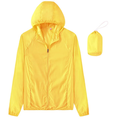 Spring Men/Women Unisex Lightweight Coat Quick Dry Sport Running Outdoor Hiking Rain Zip Waterproof Windbreaker Jacket With Hood