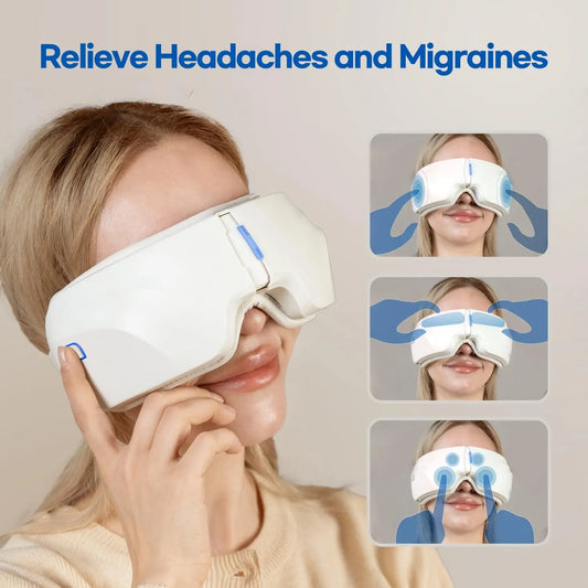 Heated Eye Massager with Air Compression & Music, Electric Eye Mask