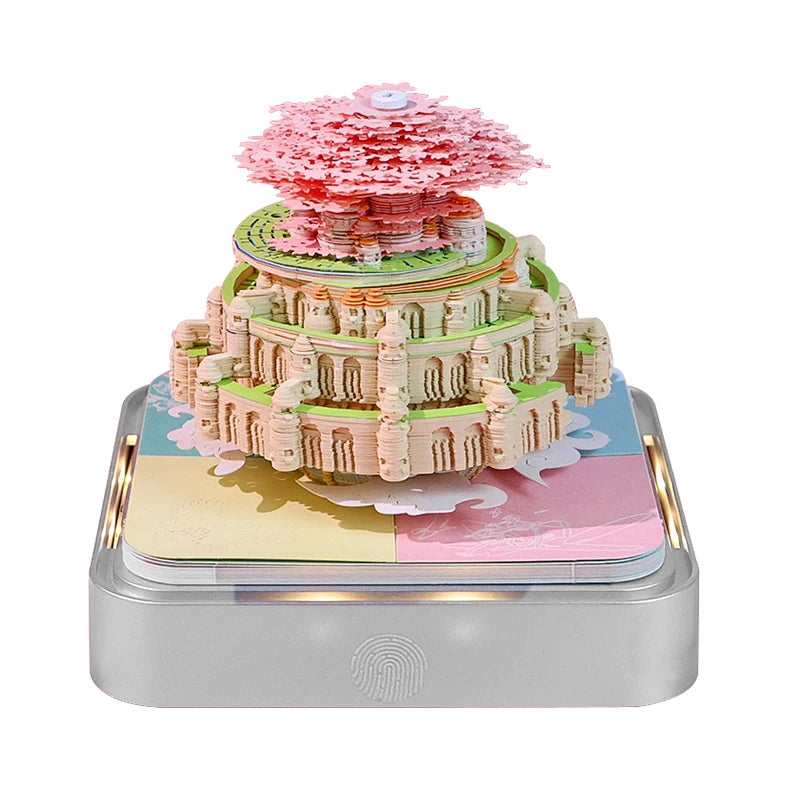 Valentine's Day New Design Love Castle 3D Memo Pad Custom Calendar Sticky Notes Paper Carving Art Notepad Gift Items for Girls