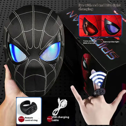 Moving Eyes Super Hero Mask Full Face Adjustment Eyes Size Hero Cosplay Mask for Kids/Adult,Spiderman Mask
