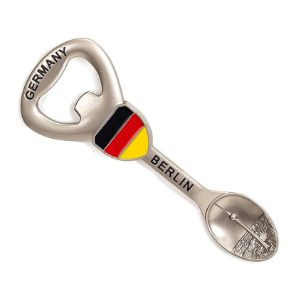 Tourist Souvenir Gifts Metal Spoon Beer Bottle Opener Fridge Magnet Custom Promotional Magnet Souvenir Spoon
