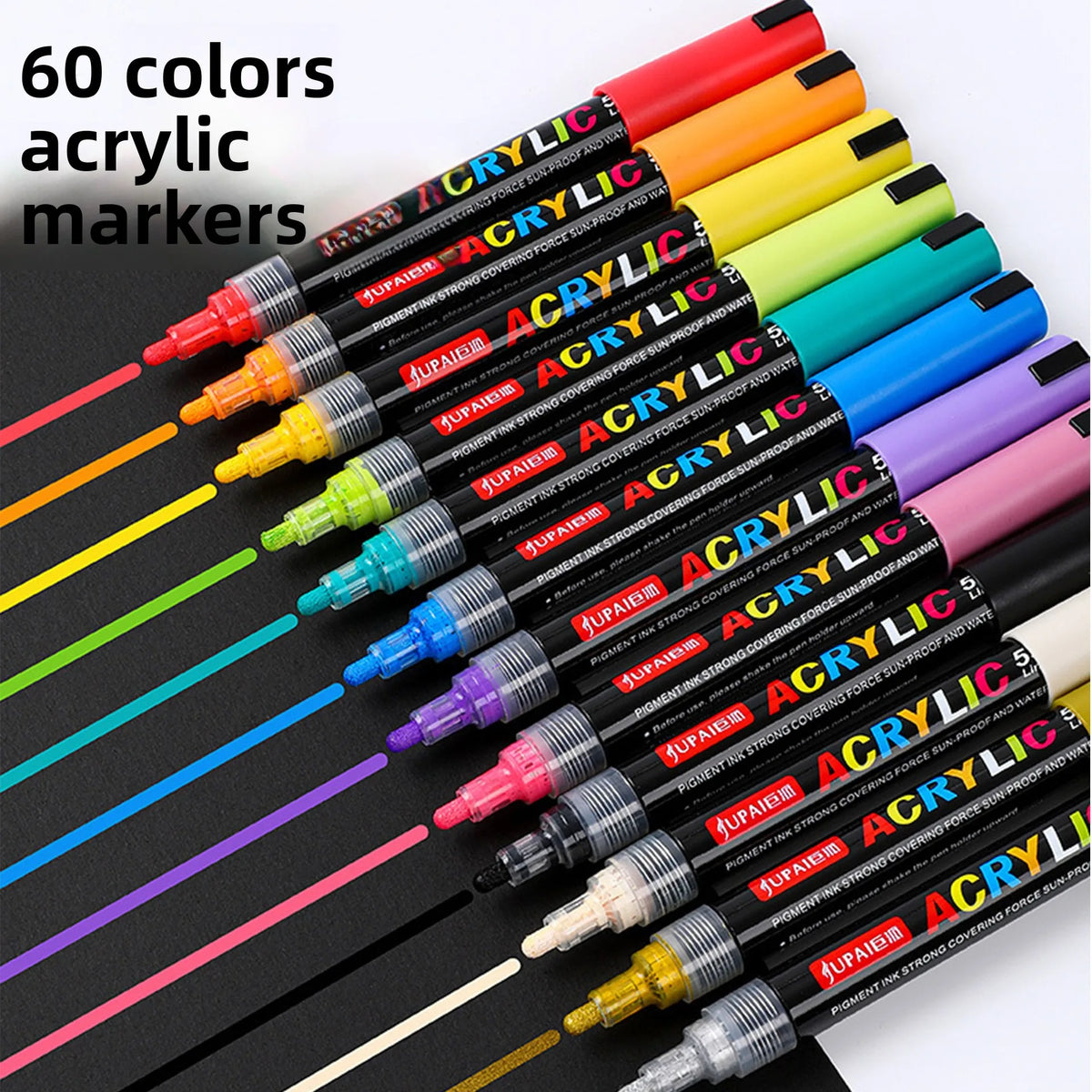 3mm Thick Acrylic Marker Pen Set for Ceramic Stone Wood for Graffiti Marking on Plastic Material for Drawing