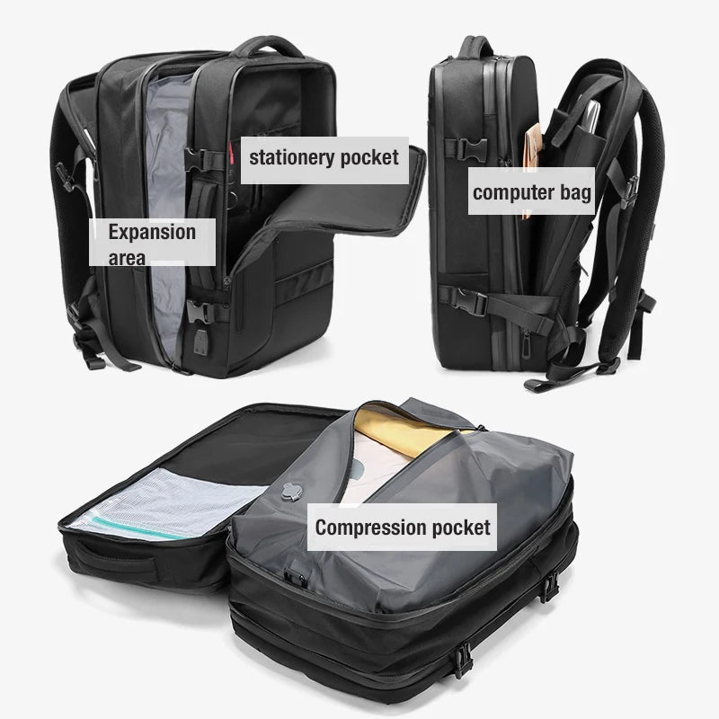 Large Capacity  Backpack Multi-Functional Business Vacuum Travel Backpack Oxford Cloth Dry and Wet Separation Travel Bag