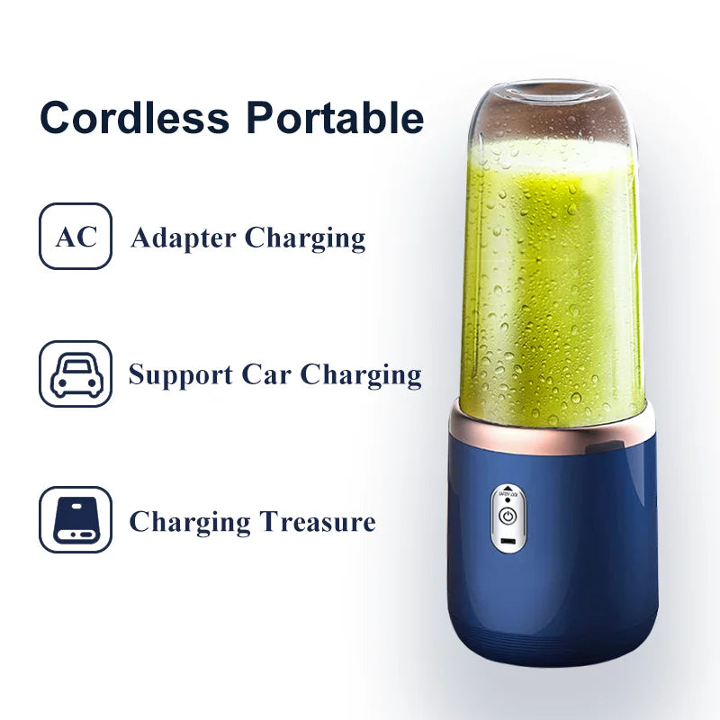 400ml Usb Rechargeable Electric Personal Portable Blender for Fresh Juice