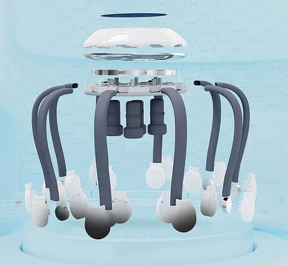 Ten Tactile Tentacles Massage Relax Head Rechargeable Scalp Massage Relieve Fatigue Head Massager