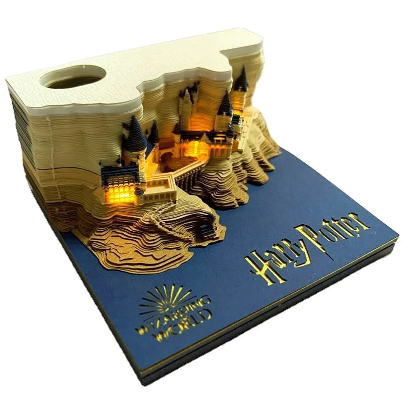 2026 Calendar for Harry Potter Castle Block Note Famous Movie Magic Memo Pad