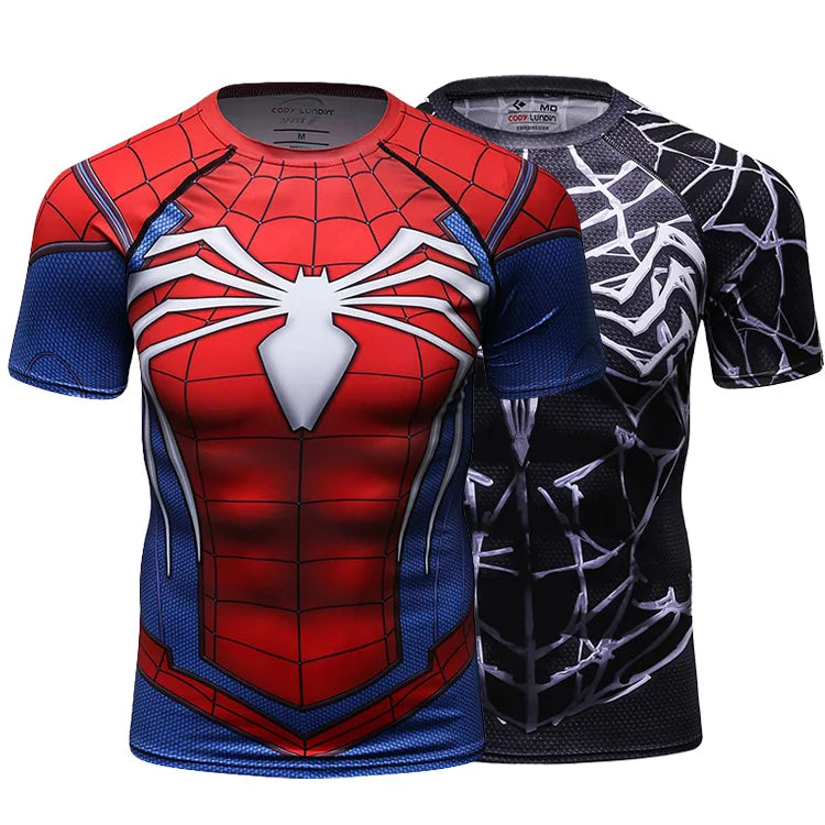 Fitness Custom Clothing Spiderman Short Sleeve T-Shirt