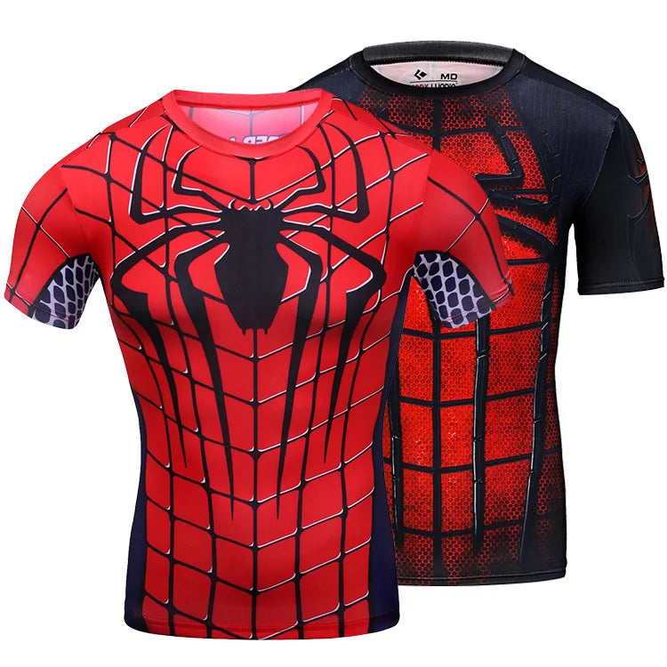 Fitness Custom Clothing Spiderman Short Sleeve T-Shirt