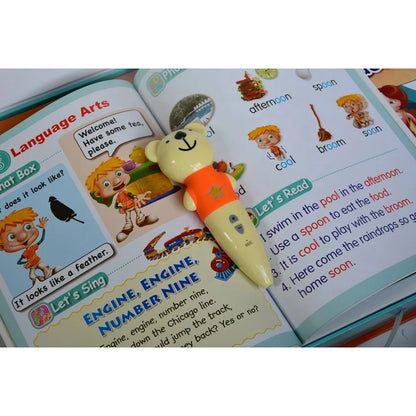 Classroom English Learning Reading Pen Educational Toy 20 Books Battery for Ages 3-12-Word Sentence Dialogue Song Practice