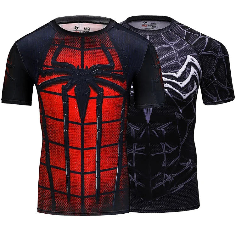 Fitness Custom Clothing Spiderman Short Sleeve T-Shirt