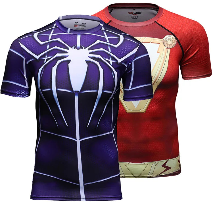Fitness Custom Clothing Spiderman Short Sleeve T-Shirt
