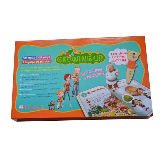 Classroom English Learning Reading Pen Educational Toy 20 Books Battery for Ages 3-12-Word Sentence Dialogue Song Practice