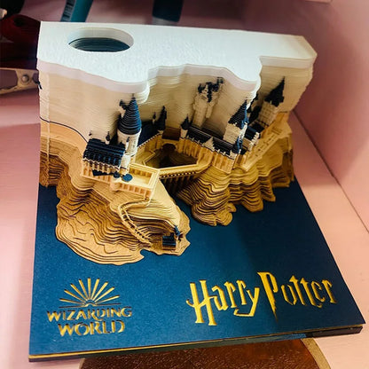 2026 Calendar for Harry Potter Castle Block Note Famous Movie Magic Memo Pad