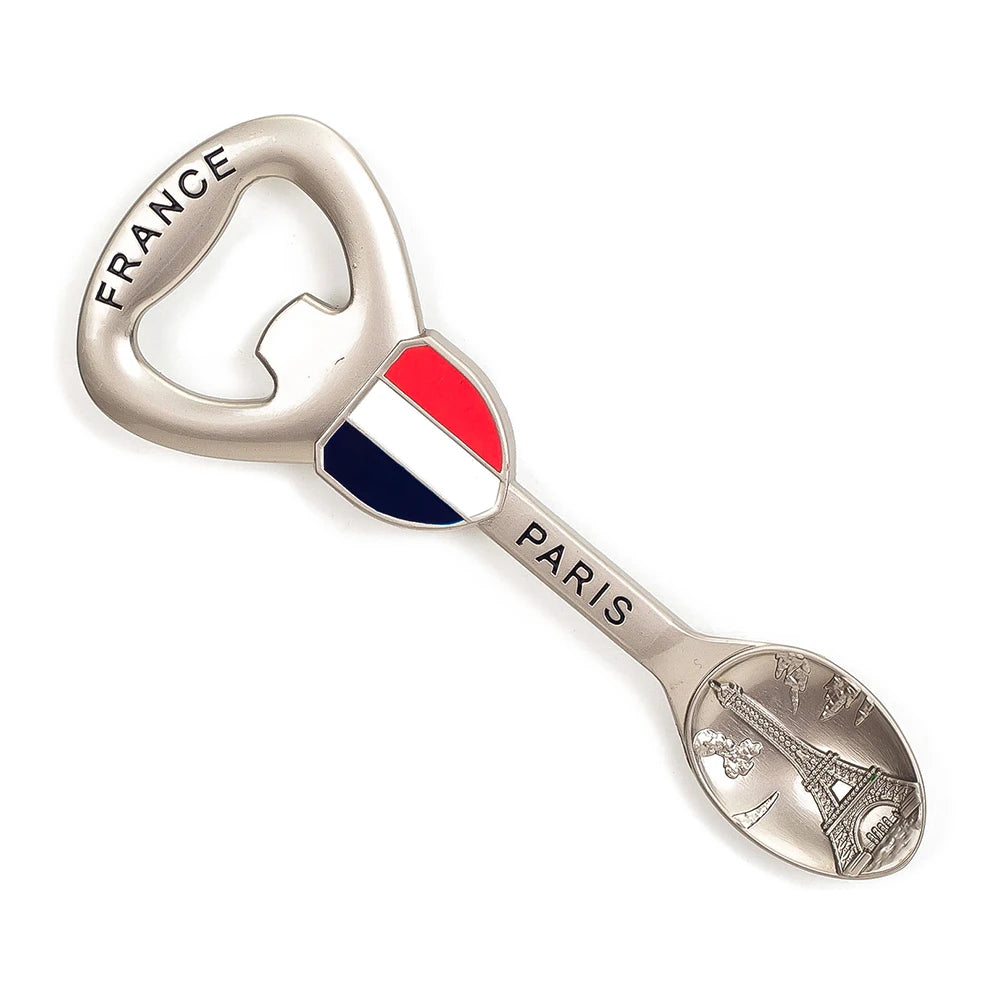 Tourist Souvenir Gifts Metal Spoon Beer Bottle Opener Fridge Magnet Custom Promotional Magnet Souvenir Spoon