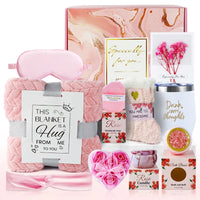 Valentine's Day & Mother's Day Gift Set New Pink Bath Set with Bath Salts Soap Candles for Body Care