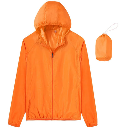 Spring Men/Women Unisex Lightweight Coat Quick Dry Sport Running Outdoor Hiking Rain Zip Waterproof Windbreaker Jacket With Hood