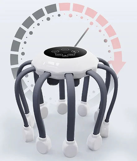Ten Tactile Tentacles Massage Relax Head Rechargeable Scalp Massage Relieve Fatigue Head Massager