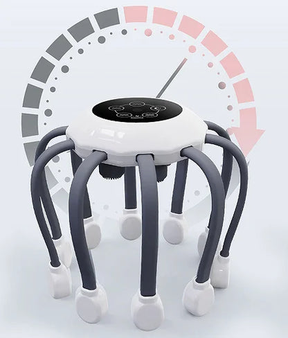 Ten Tactile Tentacles Massage Relax Head Rechargeable Scalp Massage Relieve Fatigue Head Massager