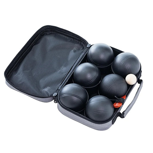 Boccia Black Steel Petanque Boules Ball Portable for All Seasons Outdoor Sports
