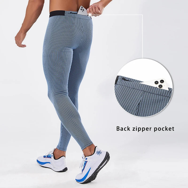 Men's Skinny Fit Breathable Warm-Up Pants for Basketball Football Jogging Clothes Muscle Protection for Adults for Spring Season