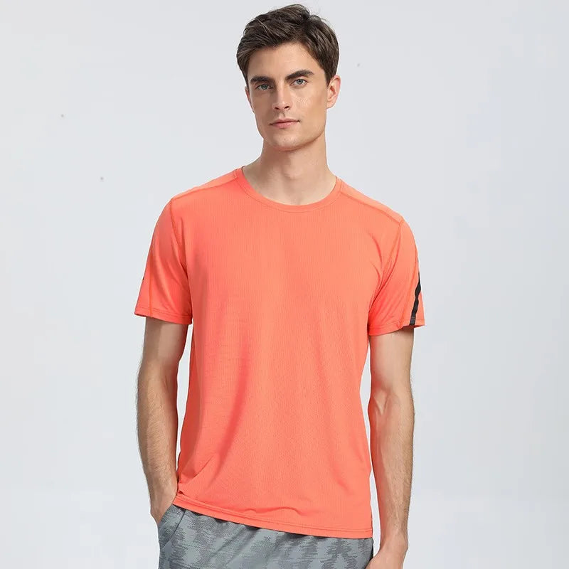 Workout Shirts for Men Short Sleeve Moisture Wicking Quick Dry Active Athletic Men's Gym Performance T Shirts