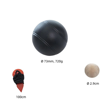 Boccia Black Steel Petanque Boules Ball Portable for All Seasons Outdoor Sports