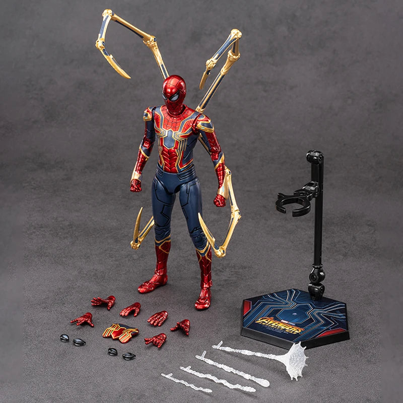 2026 New ZT Toys Original Genuine Spider Man Marvel Iron Spider-Man 2.0 1/10 Action Figures Movable Joints 18cm 7 in