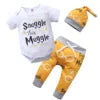 Harry Potter Style Baby Clothing Set Infant Three-Piece Pullover Romper Long-Sleeve Short-Sleeve Black