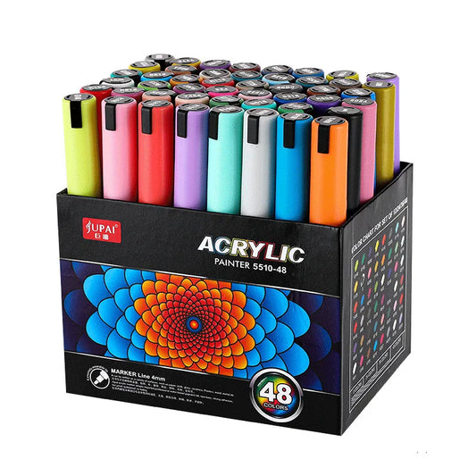 3mm Thick Acrylic Marker Pen Set for Ceramic Stone Wood for Graffiti Marking on Plastic Material for Drawing