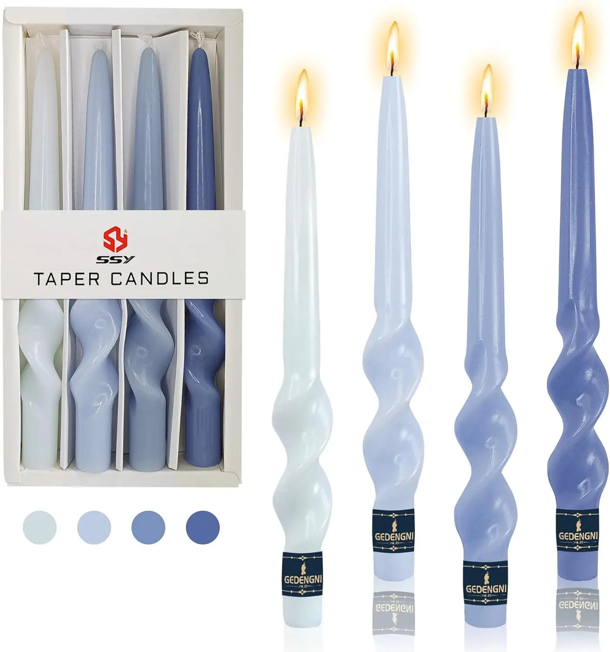 Spiral Taper Candles Smokeless Dinner Twisted Candlesticks Handmade for Wedding Home Decor Special Occasions & Celebrations