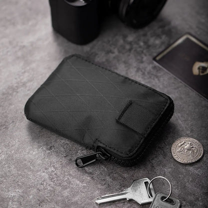 RFID Blocking Card Wallet Coin Pouch Zipper Card Holder Pouch Holds 12-20 Cards and Cash