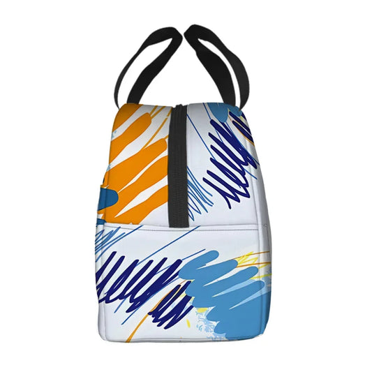 3D Football Pattern Insulated Nylon Bag Eco-Friendly Handheld Small Bag