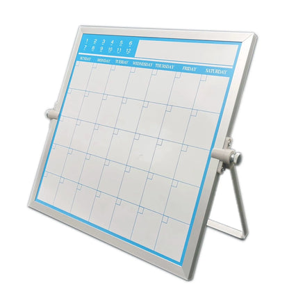 Double Sided Aluminum Framed Portable Desktop Whiteboard Kids Magnetic Dry Erase Foldable White Board