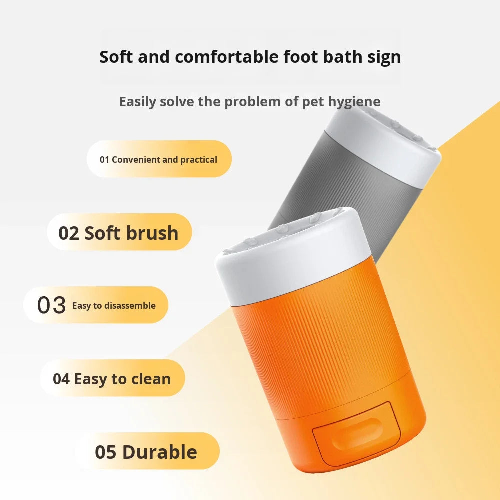 Dog Paw Washer Paw Cleaning Cup Plastic Eco-friendly Bath Basin 250ml Modern Puppy Pet Supplies Collection