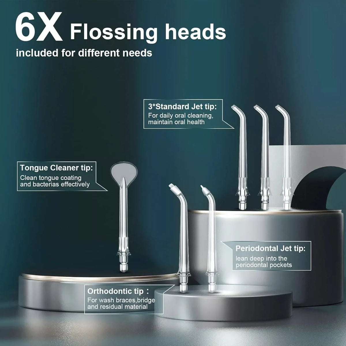 Teeth Cleaning With 5 Modes DIY 400ML Water Tank IPX7 Waterproof Portable Electric Cordless Oral Irrigator Dental Water Flosser