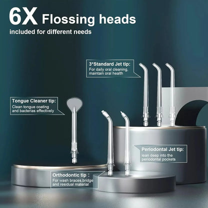 Teeth Cleaning With 5 Modes DIY 400ML Water Tank IPX7 Waterproof Portable Electric Cordless Oral Irrigator Dental Water Flosser