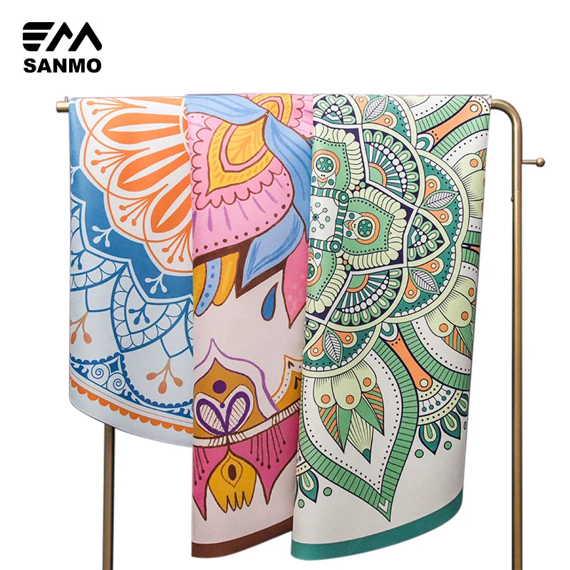 Custom Printed High Quality Eco Friendly Sports Home Fitness Yoga Folding Durable Green Meditation 55 Inch Rubber Yoga Mats