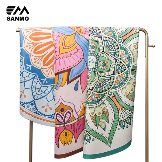 Custom Printed High Quality Eco Friendly Sports Home Fitness Yoga Folding Durable Green Meditation 55 Inch Rubber Yoga Mats