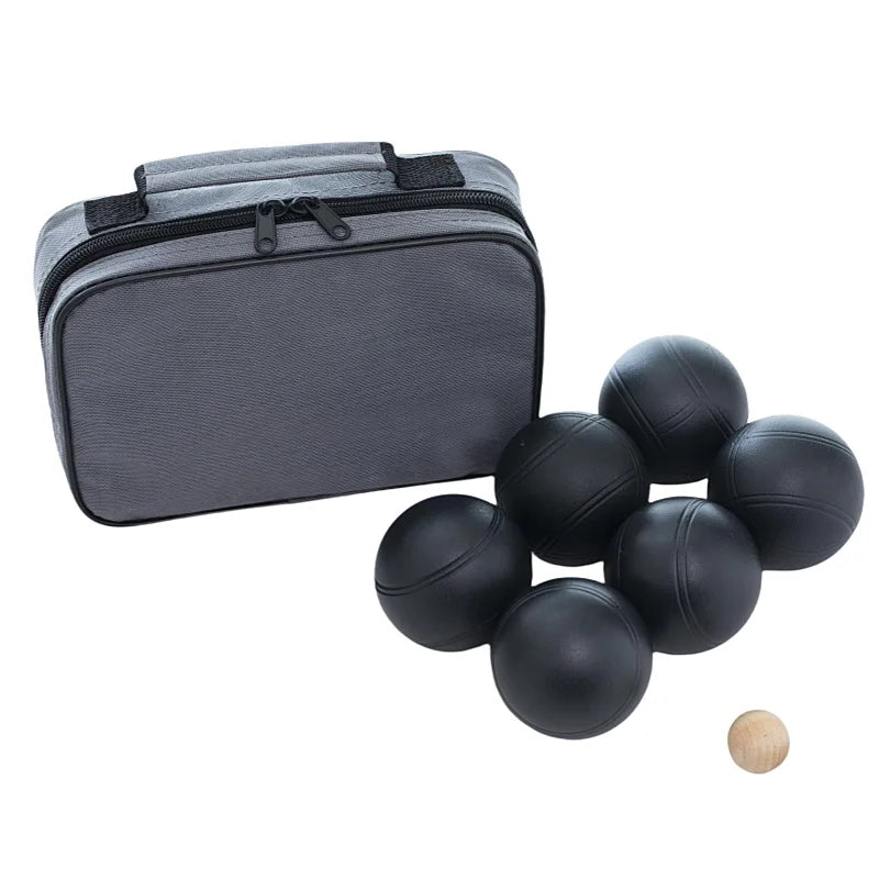 Boccia Black Steel Petanque Boules Ball Portable for All Seasons Outdoor Sports