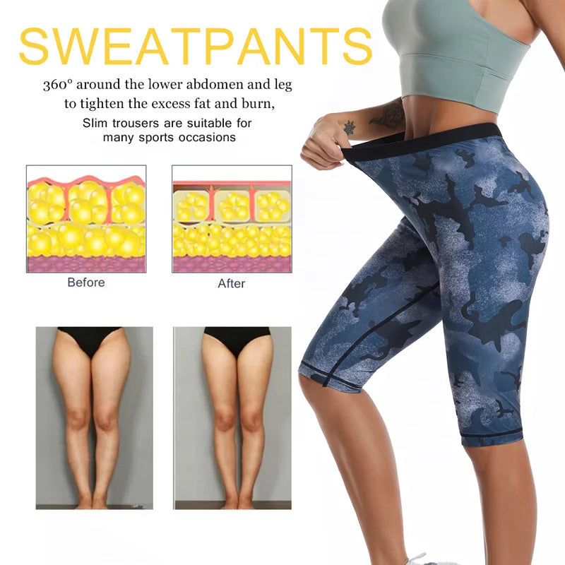 2026Camo Print Women Sauna Sweat Suit Body Shaper Slimming Vest and Pants Loss Weight Polymer Waist Trainer Sauna Suit