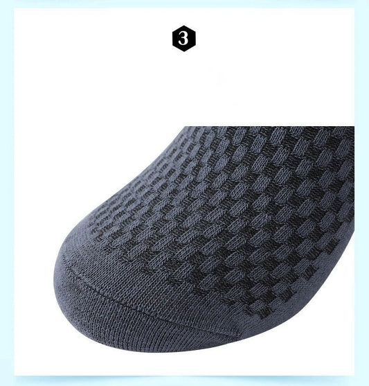 Men's Casual Bamboo Thin Antibacterial Mid Calf Crew Socks for Men 5 Pairs Set Box Available
