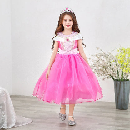 High Quality Elsa Flower Girl Dress Modern Children Lovely Girl Cosplay Performance Costume BXXXBX