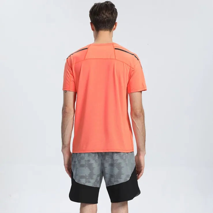 Workout Shirts for Men Short Sleeve Moisture Wicking Quick Dry Active Athletic Men's Gym Performance T Shirts