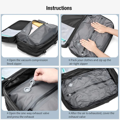 Large Capacity  Backpack Multi-Functional Business Vacuum Travel Backpack Oxford Cloth Dry and Wet Separation Travel Bag