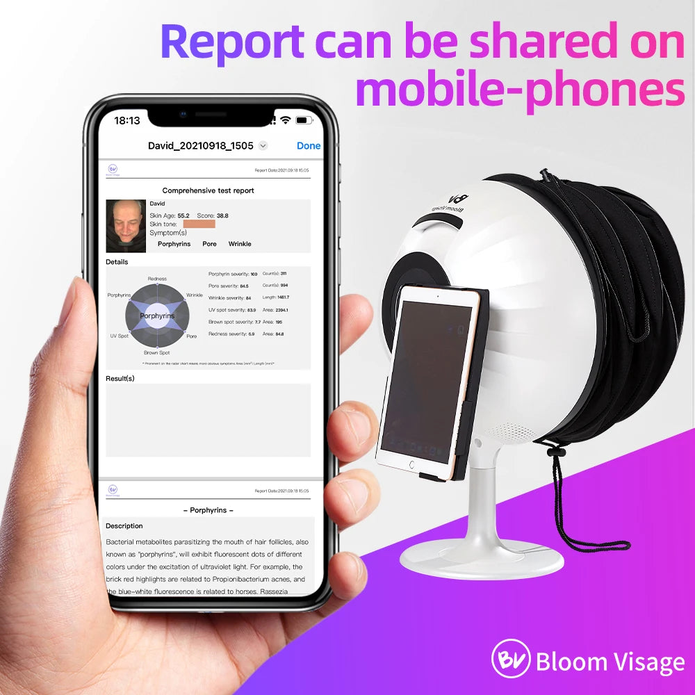 BV Bloom Visage Medical Skin Health Care Products Digital Skin Analysis System Skin Analyz 3D Beauty Salon Essential Machine