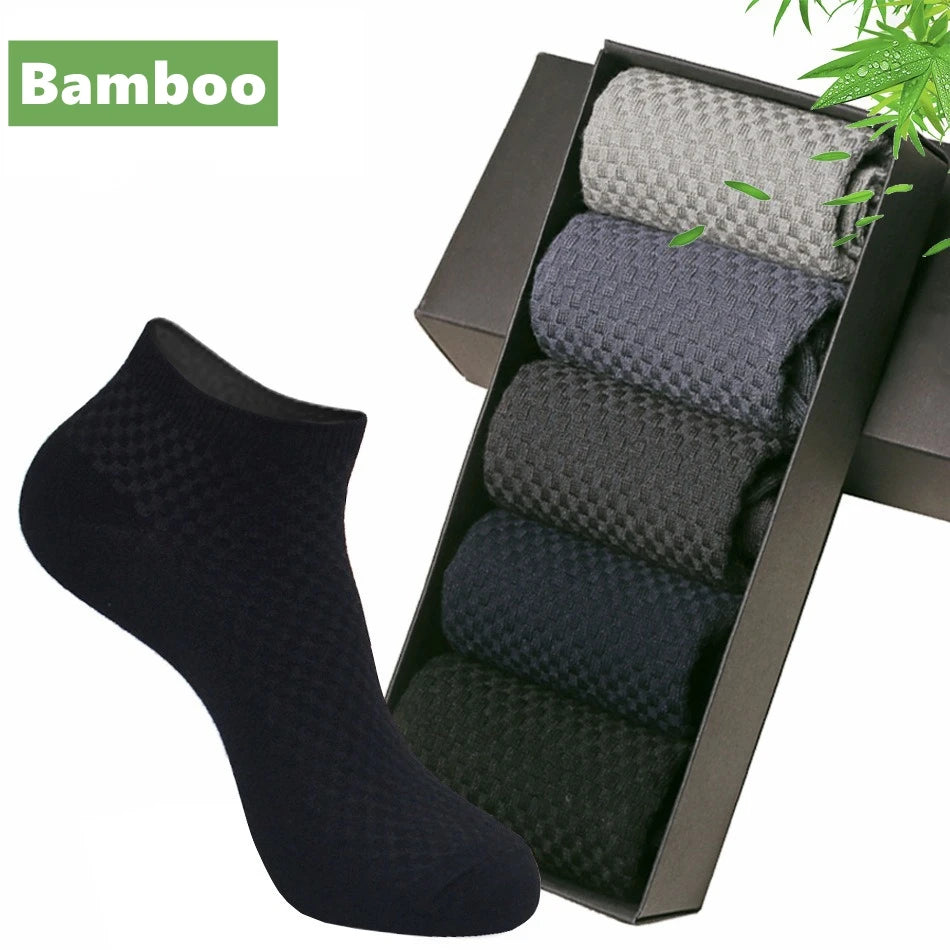 Men's Low Cut Summer Soft Comfort Breathable Cool Thin Mesh Quarter Ankle Short Bamboo Fiber Socks